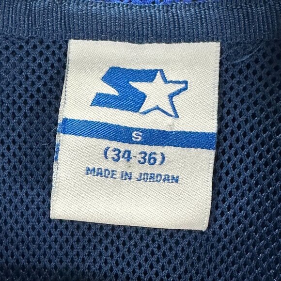 Vintage Starter Windbreaker Jacket Mens Small Full Zip Hood Pockets Logo 90's - Picture 4 of 7